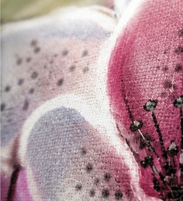 Velvet Bloom Linen Cushion | Botanical Floral Home Decor