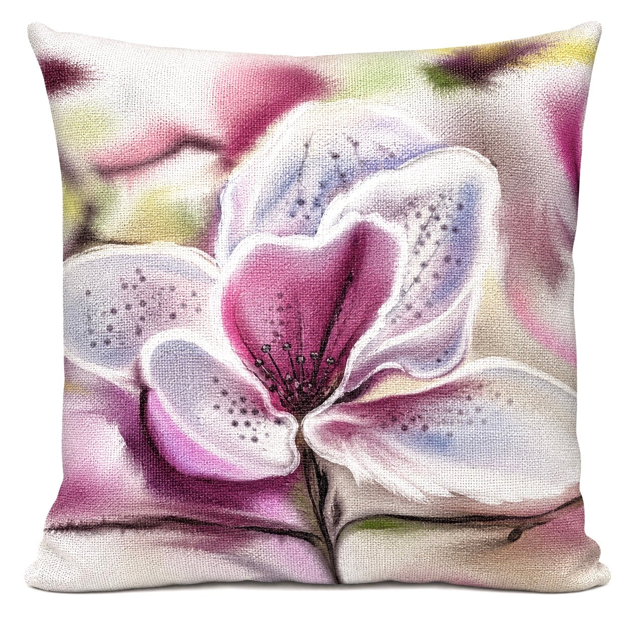 Velvet Bloom Linen Cushion | Botanical Floral Home Decor