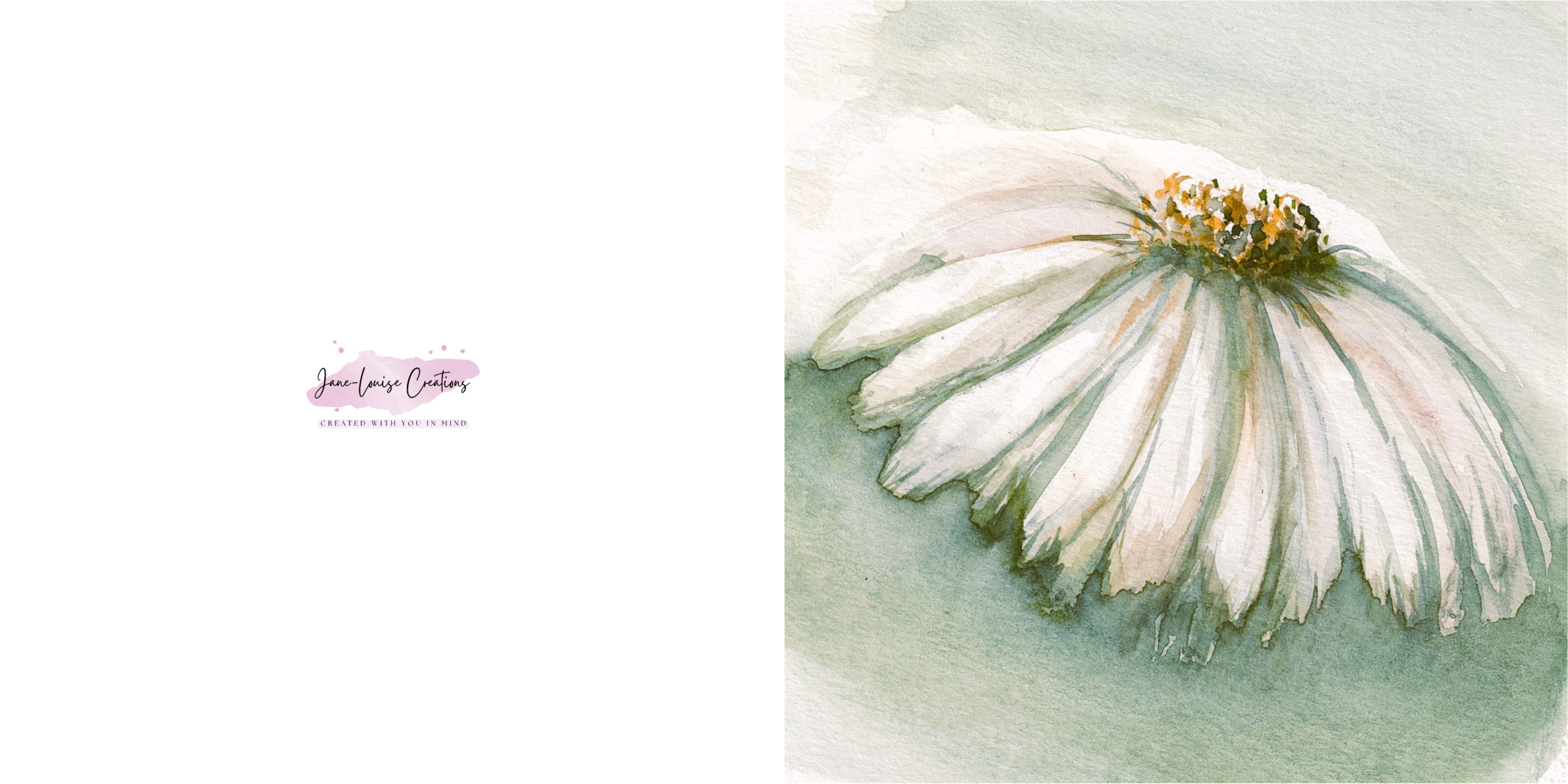 Daisy Day Floral Greeting Card | Watercolour Art Card
