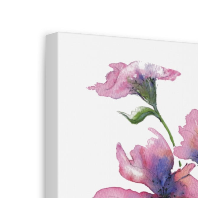 A Gentle Bloom Stretched Canvas Wall Art | Botanical Watercolour Artwork