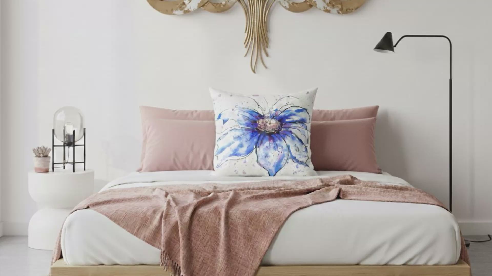 Blue cosmos cushion video 