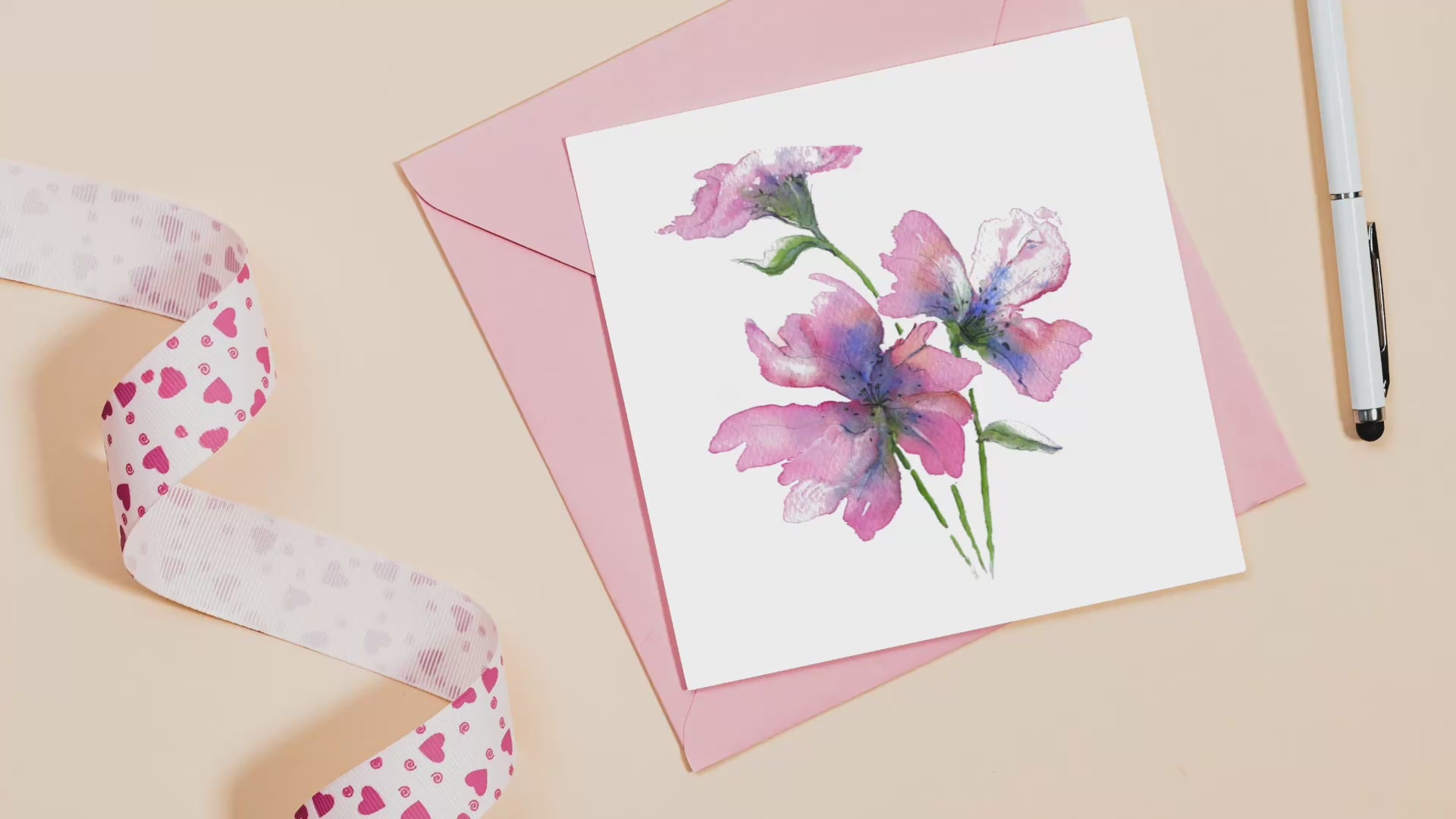 A gentle bloom card video