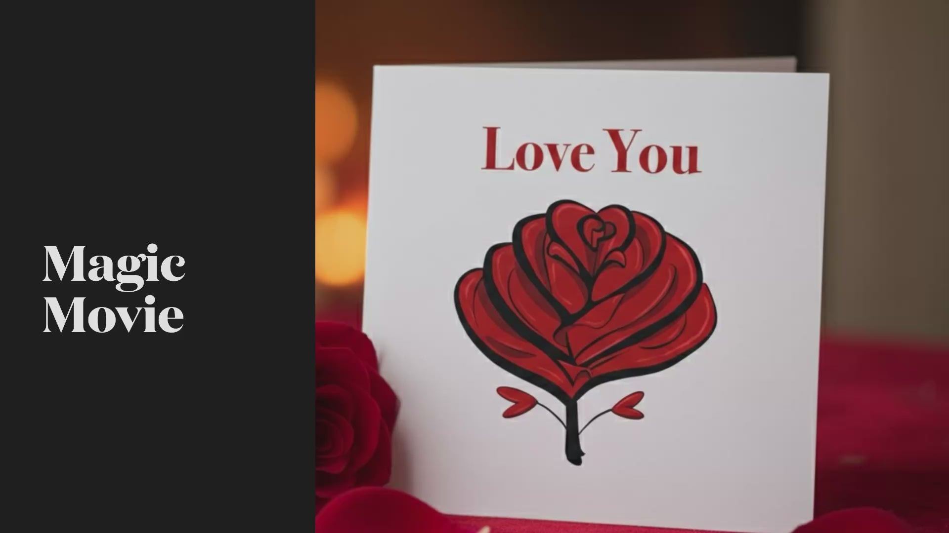 Love you rose card